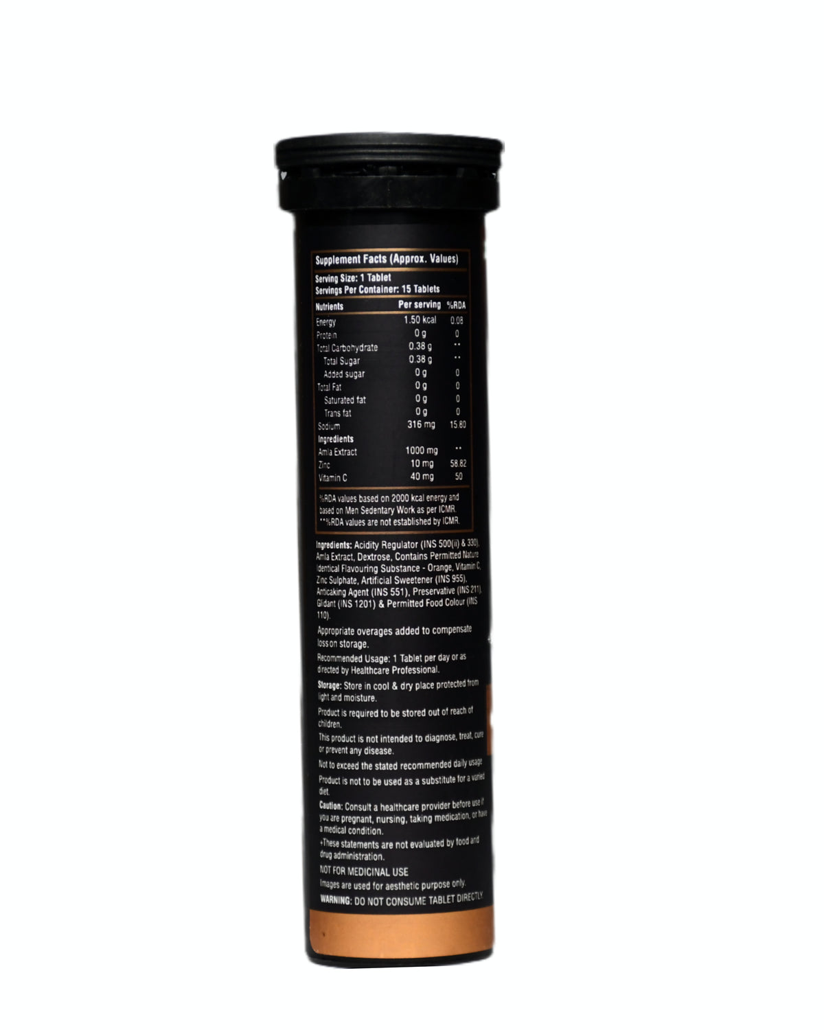 Natural Vitamin C – Organic Amla and Zinc, Botanical Blend for Skin Brightness