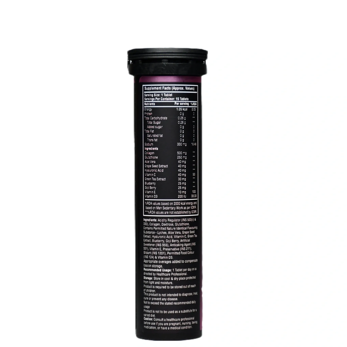 Foxnut glow within glutathione, Bioactive skin peptides with collagen tablets